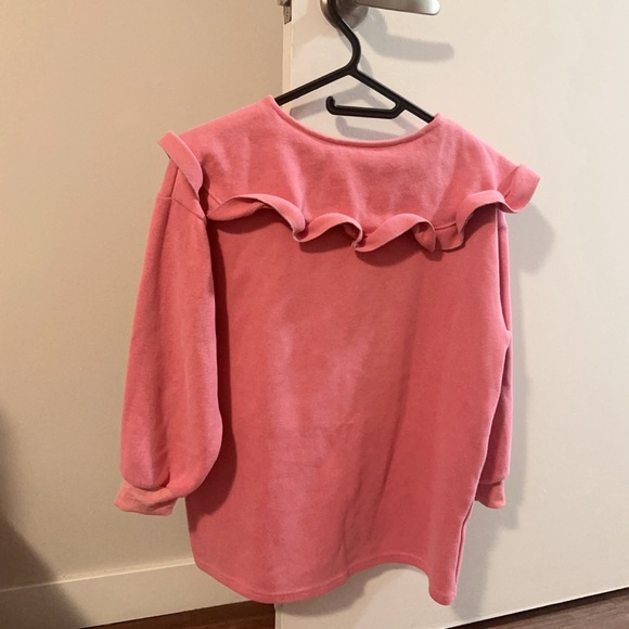 Cute Ruffled Collar Sweater/Sweatshirt - Picture 3 of 3
